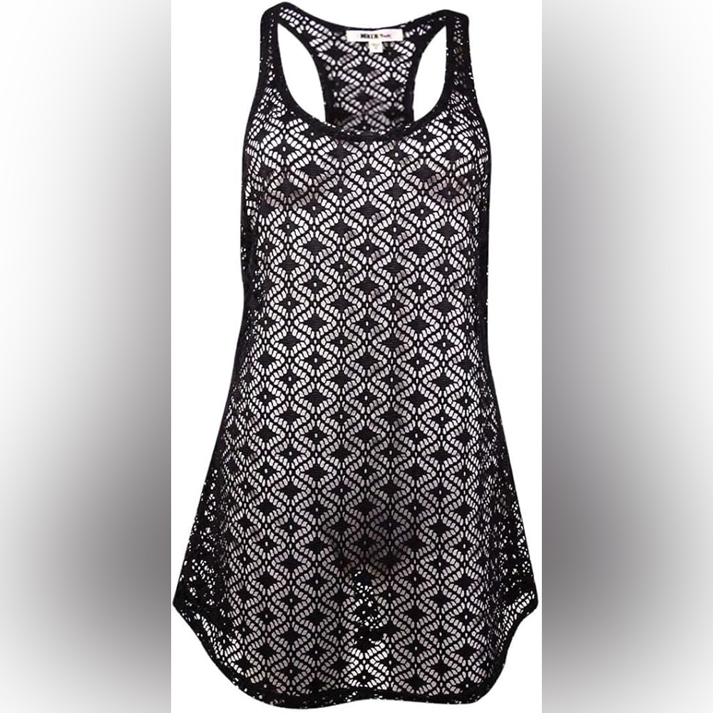 Miken Crochet Racerback Cover-Up NWOT